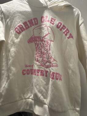 Grand Ole Opry Nashville Cowboy Boot Graphic Hoodie Size L